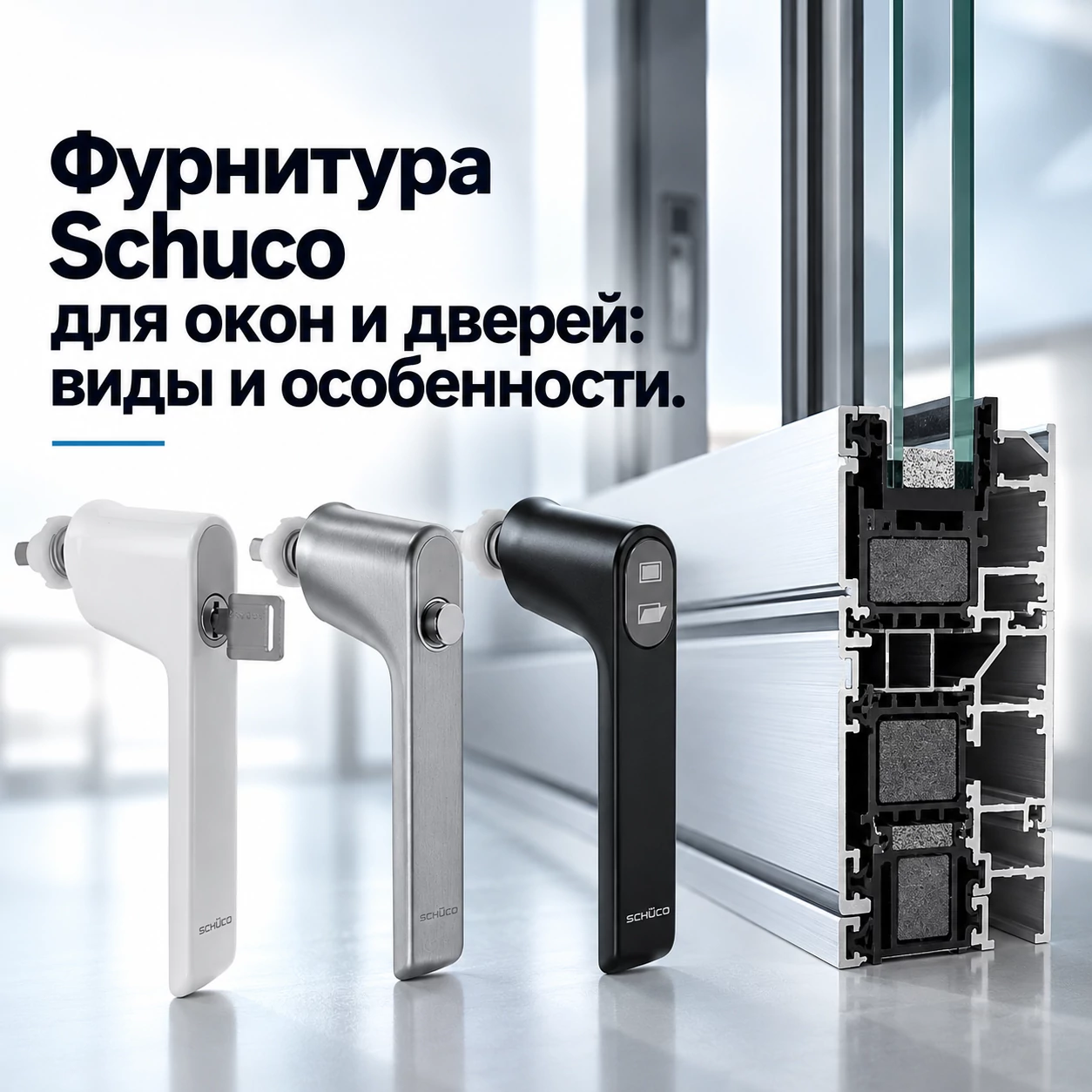 Фурнитура Schuco для алюминиевых окон и дверей