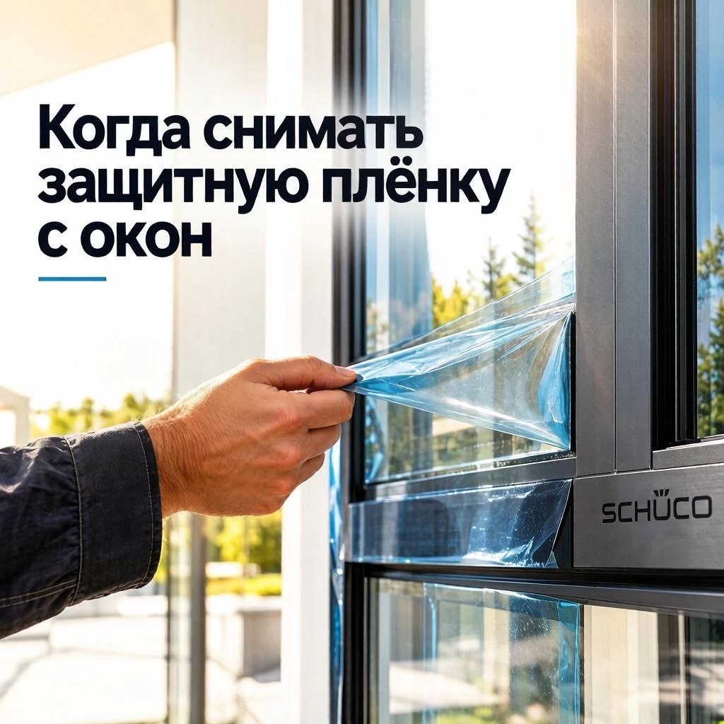 Когда снимать защитную плёнку с окон