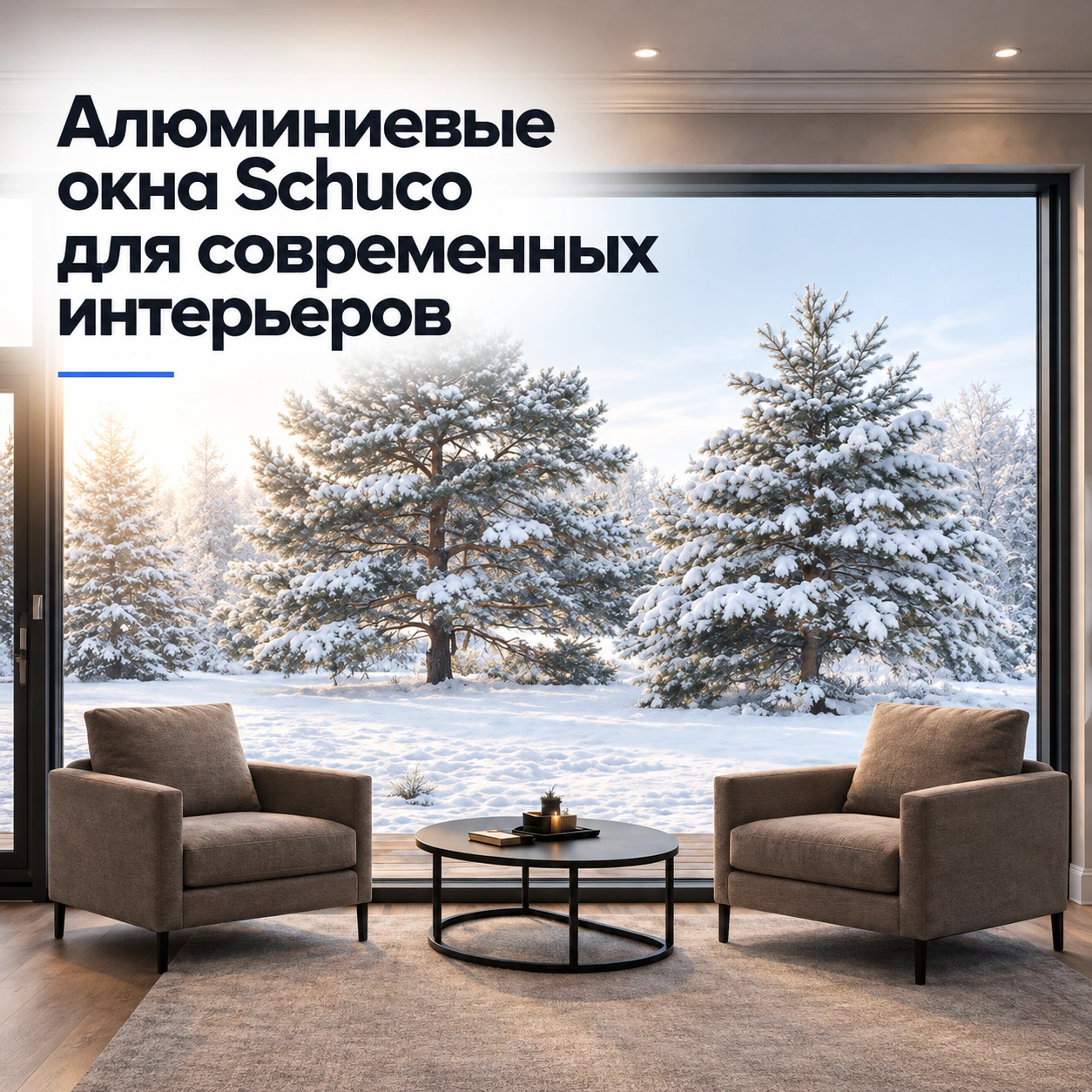 Алюминиевые окна Schuco для современных интерьеров